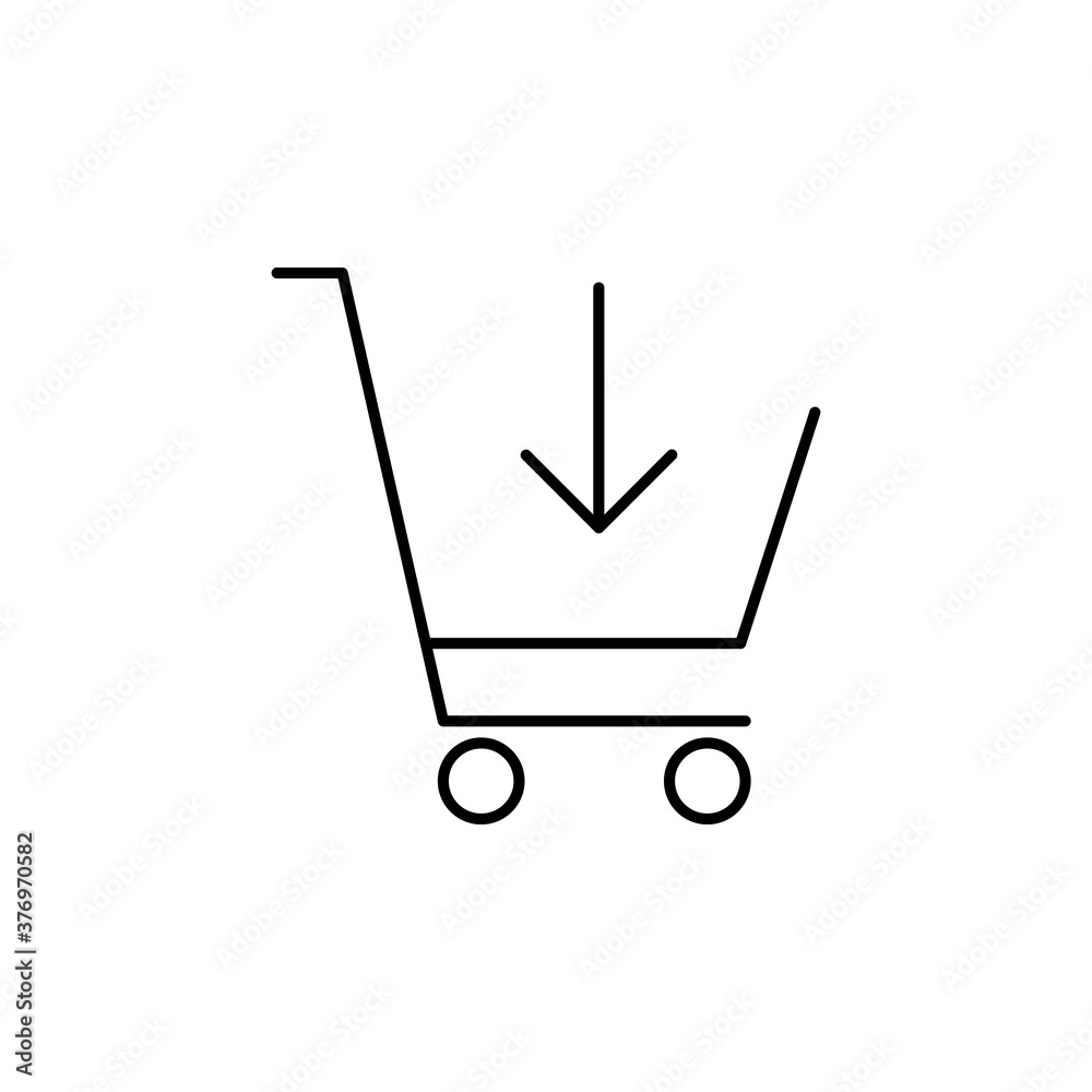 Cart, store, shopping vector icon Cart, store, shopping vector icon