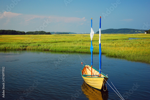 Canvas Print boat on the lake