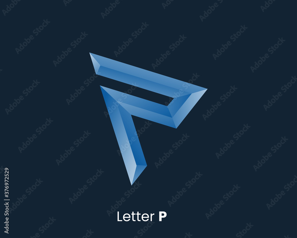 Initial letter P logo vector design template