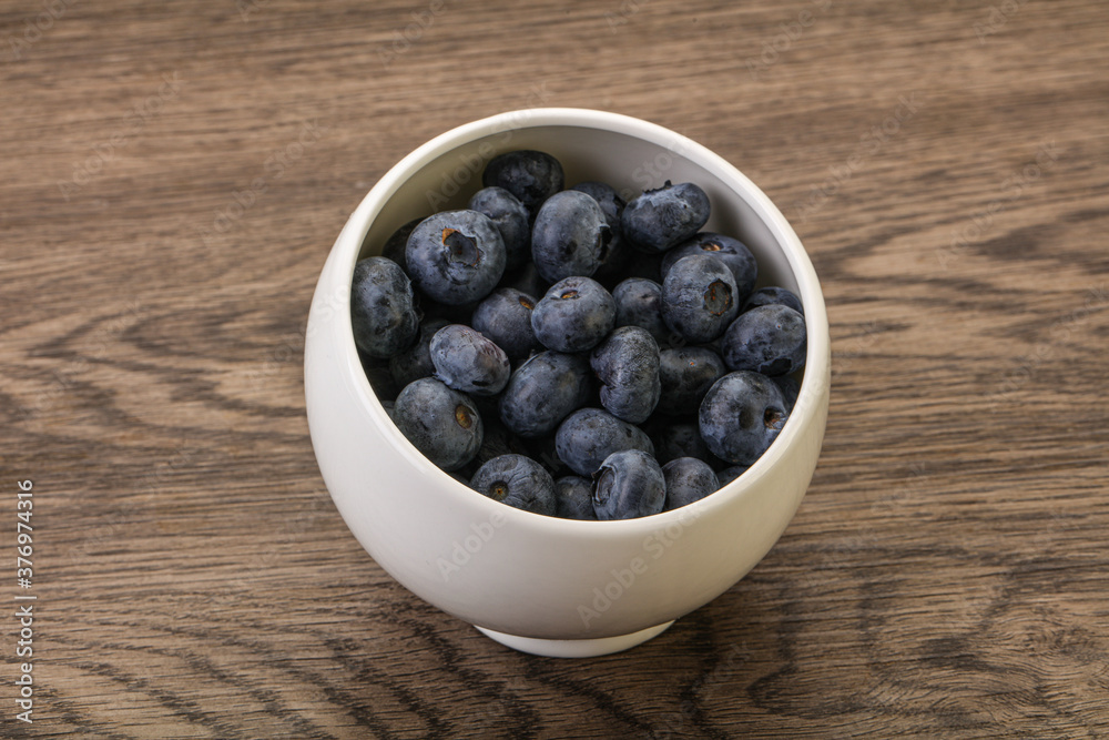 Ripe sweet tasty blueberries heap