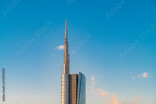 Porta Garibaldi financial district business center with modern towers photo