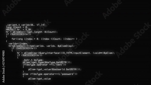 Encrypted fast scrolling programming security hacking code photo