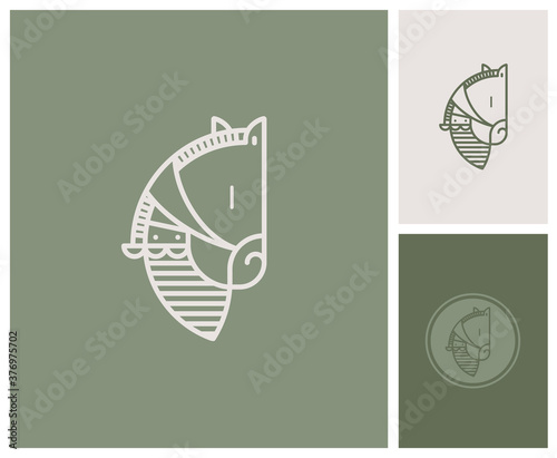 Collection of logos. Icons and symbols. Centre équestre. Poney club. Course hippique. Club d'équitation. Randonnée équestre. Champ de course