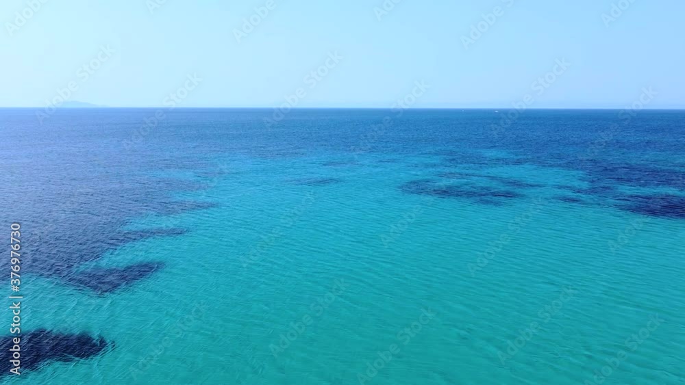 Amazing tropic turquoise clear and empty open sea. Aerial view Amazing tropic turquoise clear and empty open sea. Aerial view