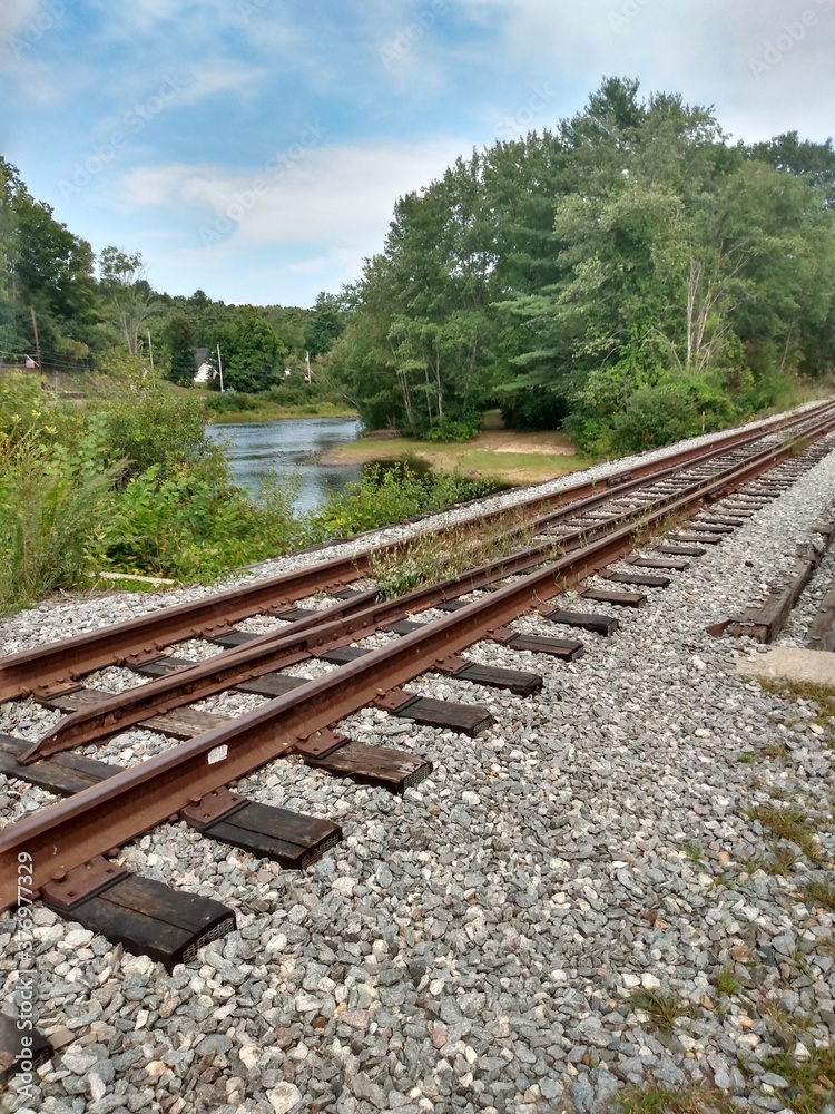 Obraz premium railway in the mountains