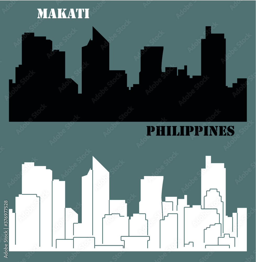 Naklejka premium Makati, Philippines skyline