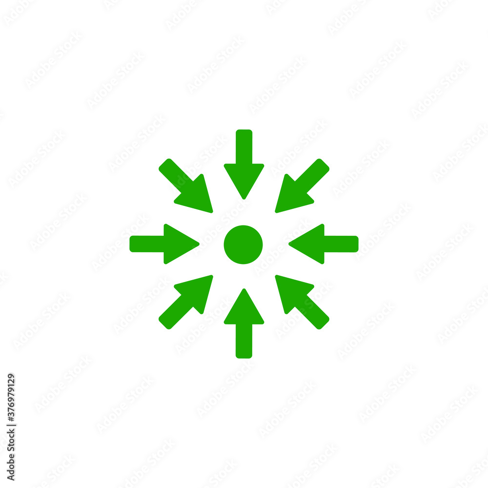 abstract green arrows