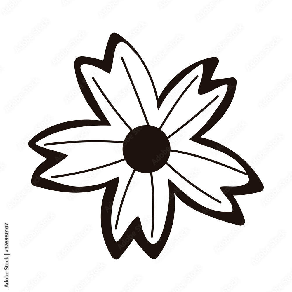 flower decoration ornament isolated icon line style flower decoration ornament isolated icon line style