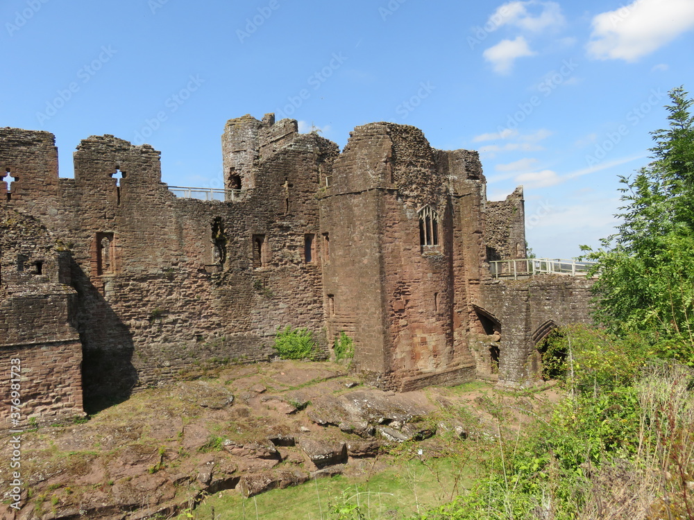 Medieval Goodrich Castle ruins, England
