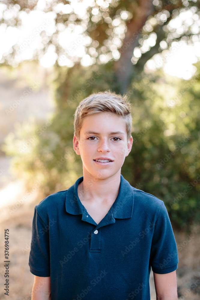 Portrait Of A Young Teenaged Boy With Braces Portrait Of A Young Teenaged Boy With Braces