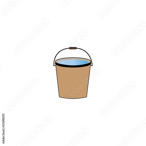 bucket icon logo vector design