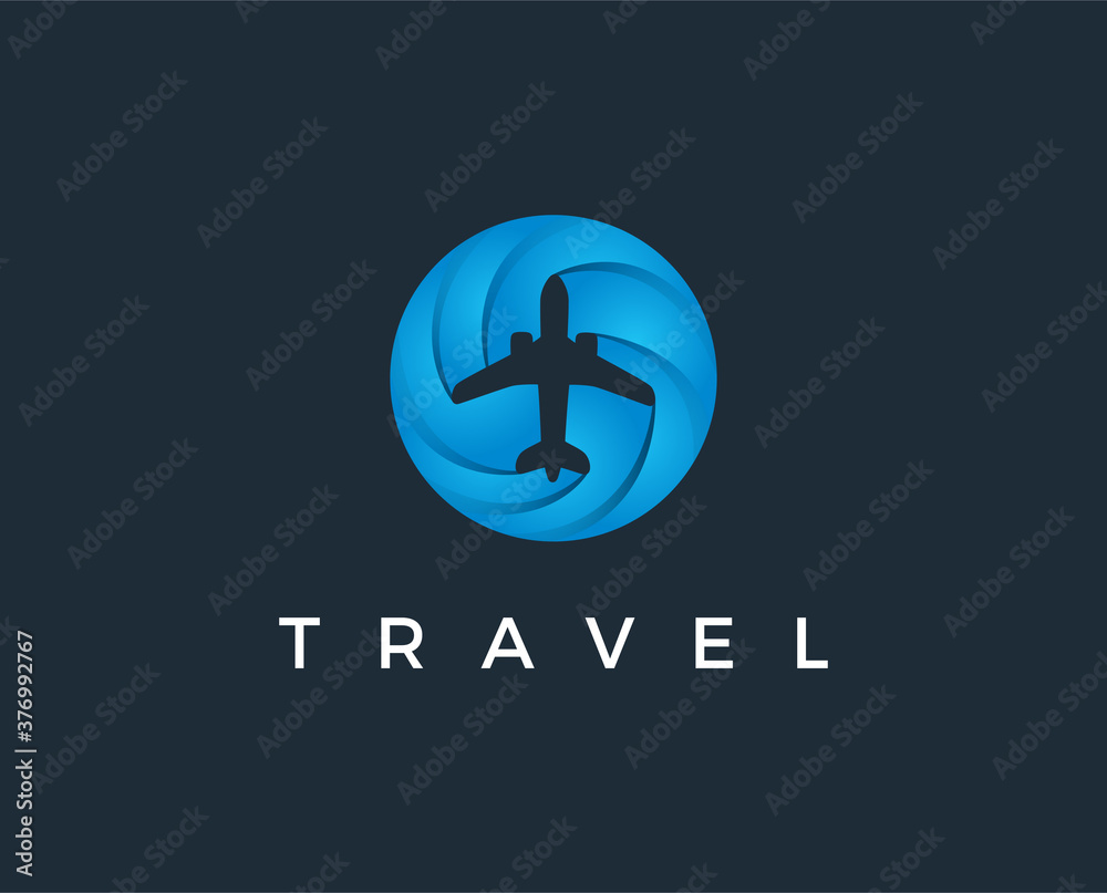 Obraz premium minimal flight logo template - vector illustration
