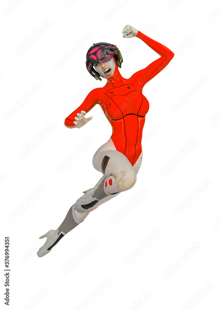 super cyborg girl mega jump super cyborg girl mega jump
