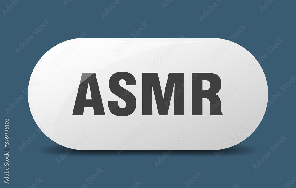 asmr button. sticker. banner. rounded glass sign asmr button. sticker. banner. rounded glass sign