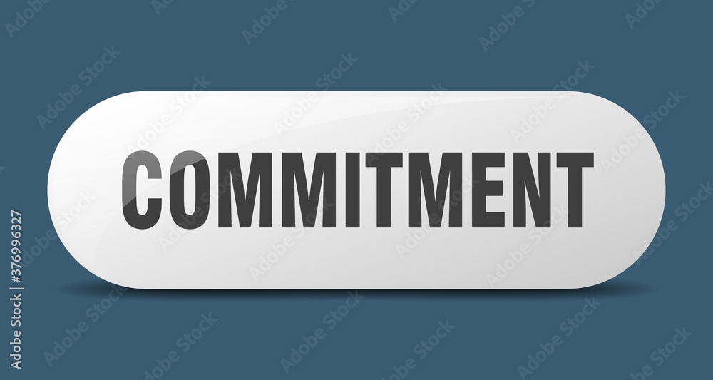 commitment button. sticker. banner. rounded glass sign