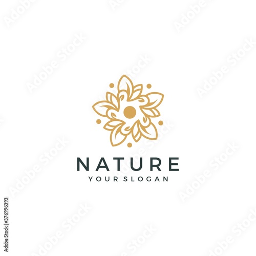 flower logo with line style. The logo can be used for salon  beauty  spa  boutique.