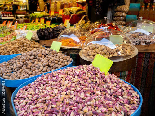 Nut shop, in Istanbul Bazaar - Turkey