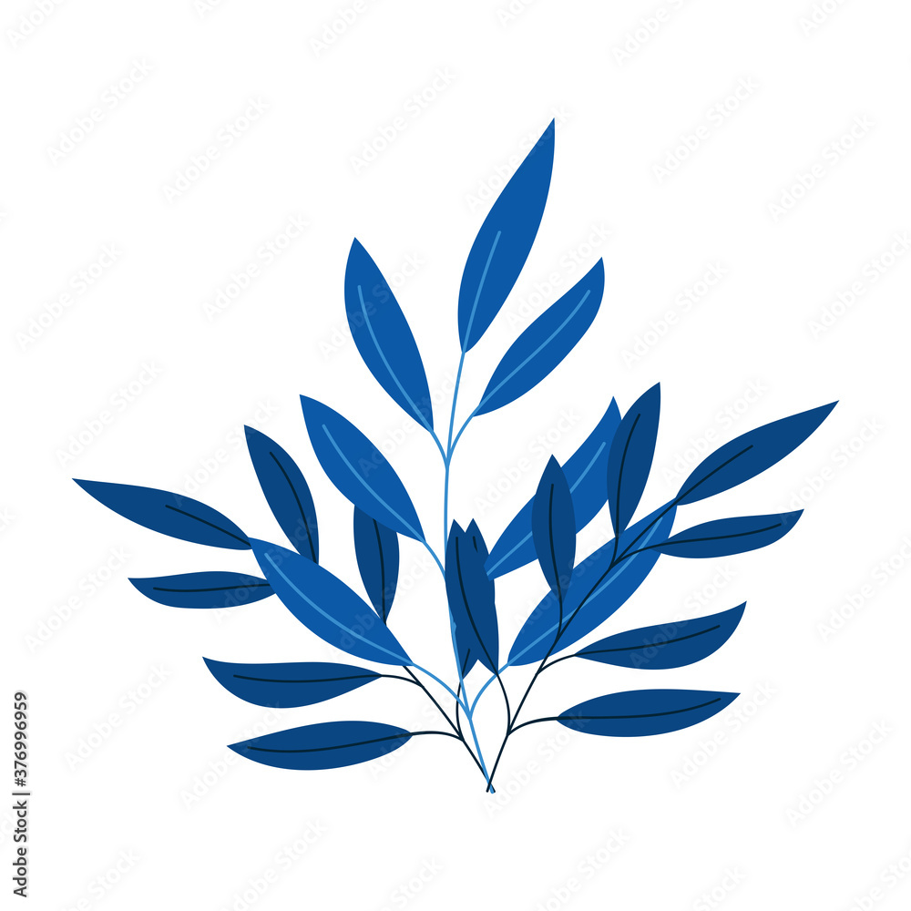 branches foliage leaves decoration nature isolated icon style branches foliage leaves decoration nature isolated icon style
