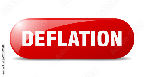 deflation button. sticker. banner. rounded glass sign