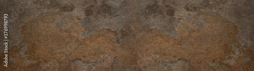 Grunge rusty dark metal stone background texture banner panorama