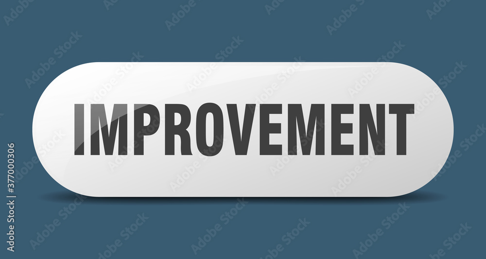 improvement button. sticker. banner. rounded glass sign