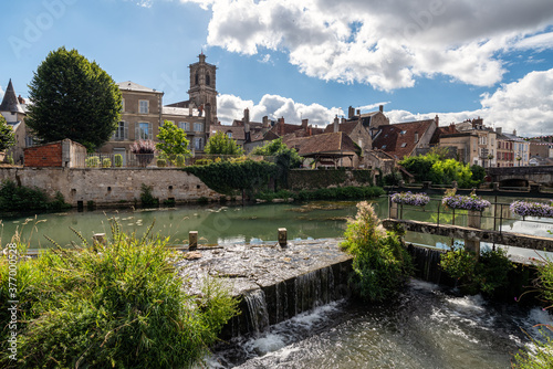 Typical french village of Clamecy in the Nièvre department, Burgundy, central France.  photo