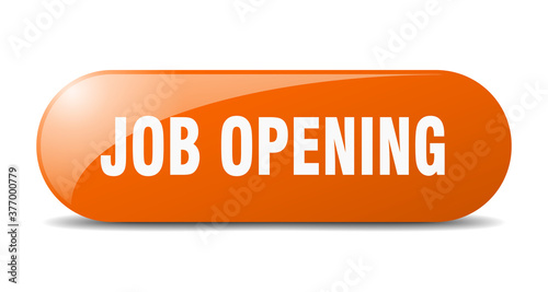 job opening button. sticker. banner. rounded glass sign