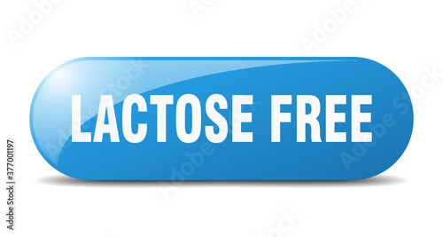 lactose free button. sticker. banner. rounded glass sign