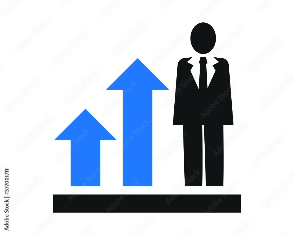 promotion icon, growth position icon promotion icon, growth position icon
