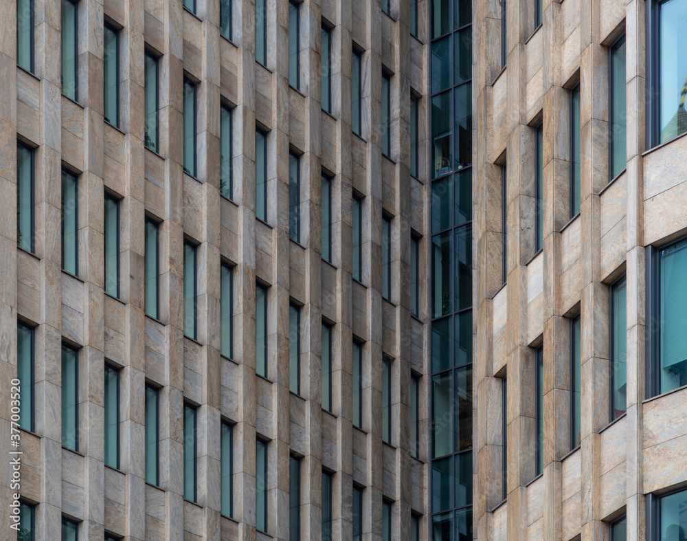 facade of a modern business center building