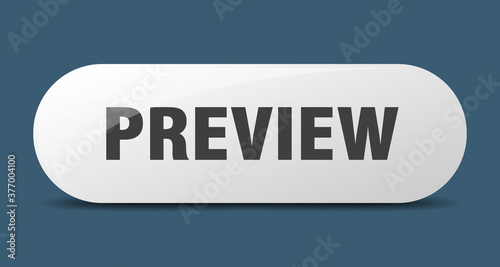 preview button. sticker. banner. rounded glass sign
