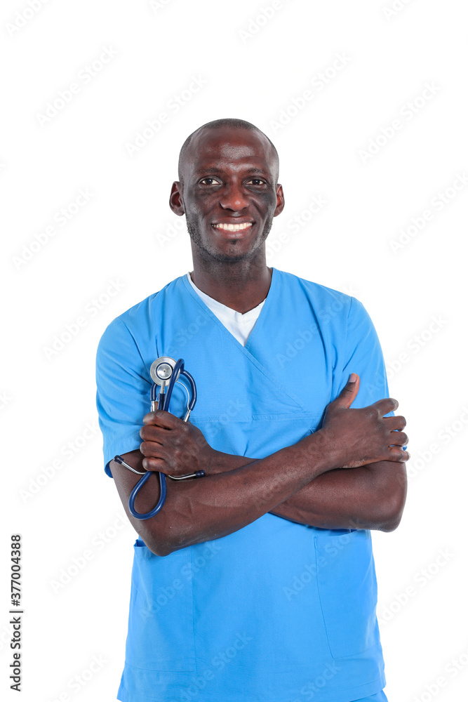 Portrait of a doctor man standing isolated on white background. Doctor. Clinic Portrait of a doctor man standing isolated on white background. Doctor. Clinic