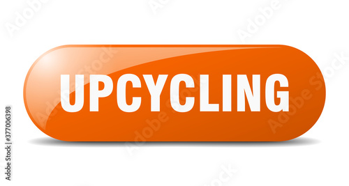 upcycling button. sticker. banner. rounded glass sign