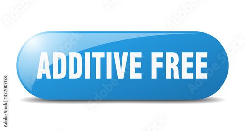 additive free button. sticker. banner. rounded glass sign