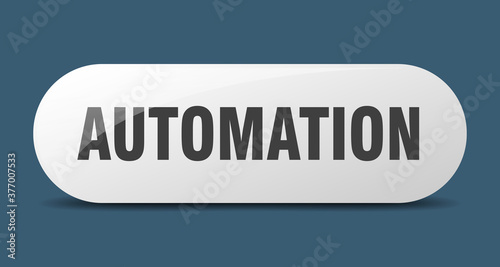automation button. sticker. banner. rounded glass sign