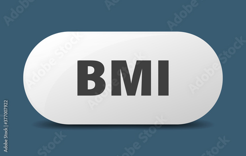 bmi button. sticker. banner. rounded glass sign