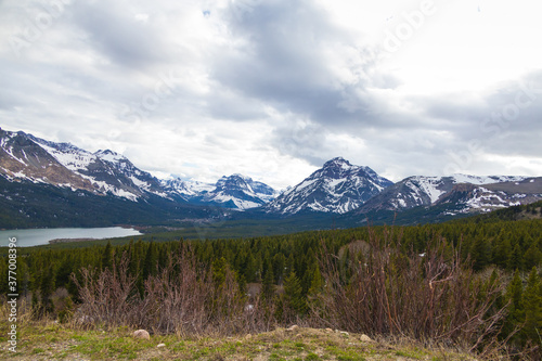Mountain range in Glacier National Park