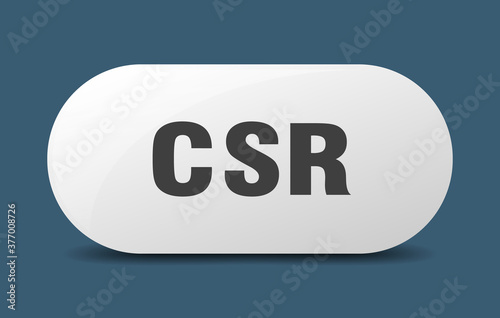 csr button. sticker. banner. rounded glass sign