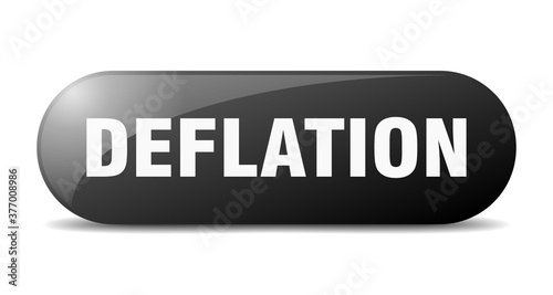 deflation button. sticker. banner. rounded glass sign