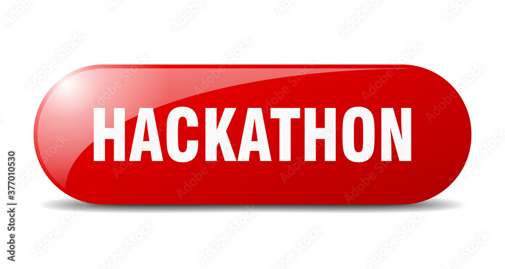 hackathon button. sticker. banner. rounded glass sign hackathon button. sticker. banner. rounded glass sign