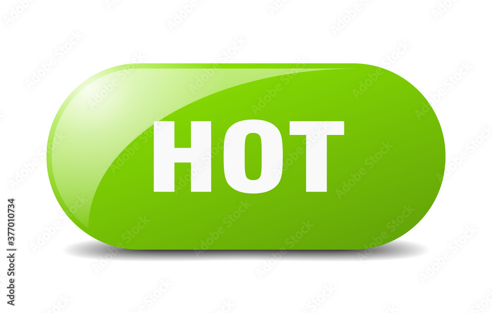 hot button. sticker. banner. rounded glass sign hot button. sticker. banner. rounded glass sign