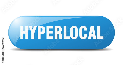 hyperlocal button. sticker. banner. rounded glass sign