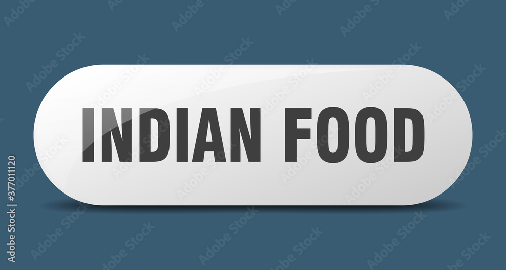 indian food button. sticker. banner. rounded glass sign