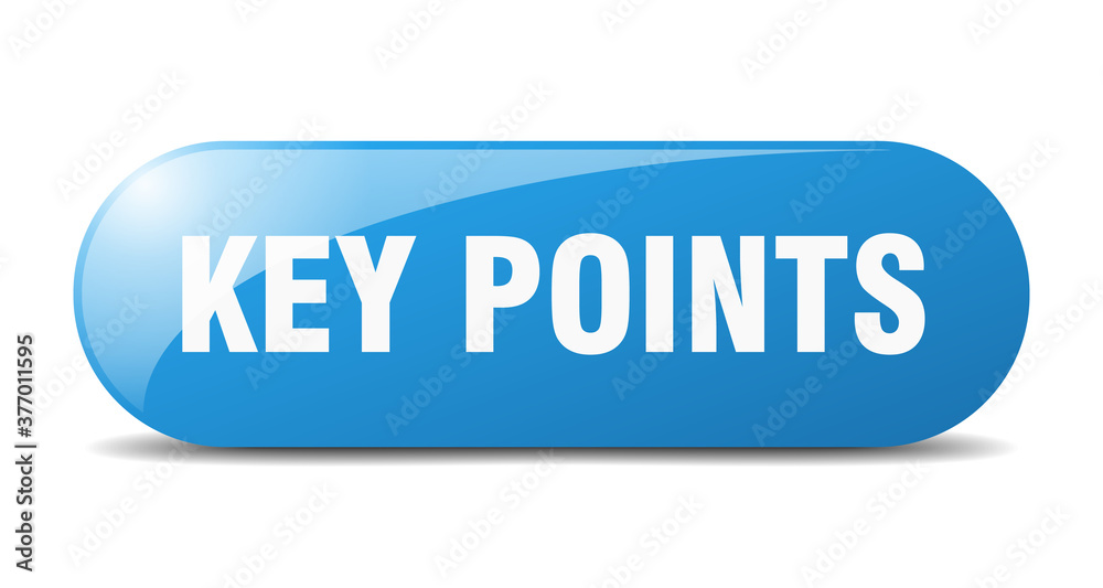 key points button. sticker. banner. rounded glass sign key points button. sticker. banner. rounded glass sign