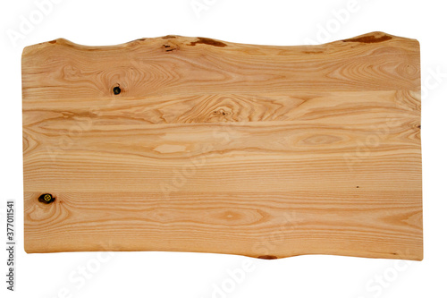 Natural wood table top plate, brown wood texture, dark wooden background.
