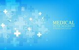 geometric medical cross shape medicine and science concept .