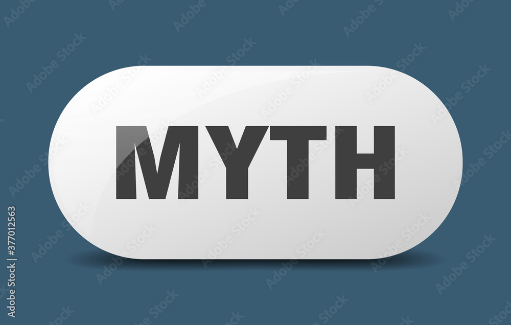 myth button. sticker. banner. rounded glass sign myth button. sticker. banner. rounded glass sign