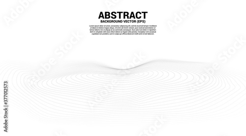 Digital Contour curve dot and line ripple and wave with wireframe . Abstract Background for 3D Futuristic technology concept