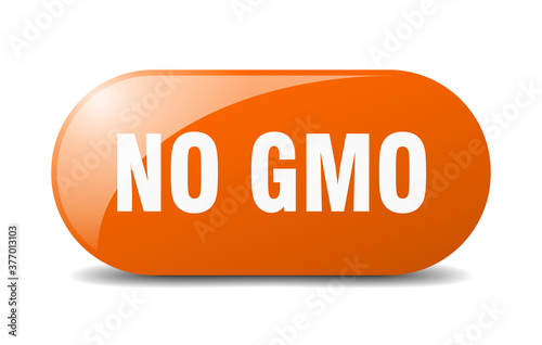 no gmo button. sticker. banner. rounded glass sign