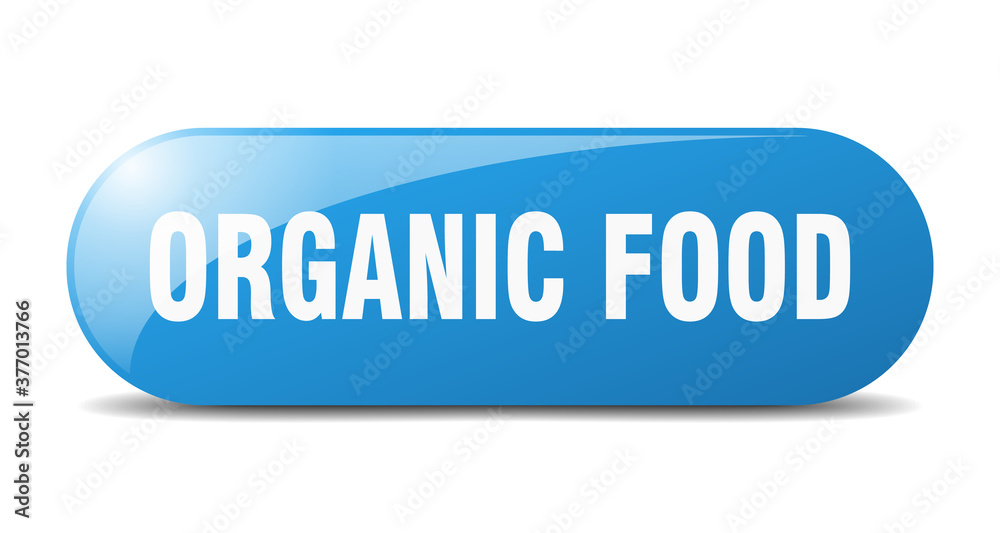 organic food button. sticker. banner. rounded glass sign
